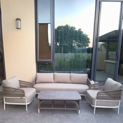 Swin Outdoor Lounge Sofa Set – 5-Seater with Comfy Cushions & Long-Lasting Aluminum Frame photo review