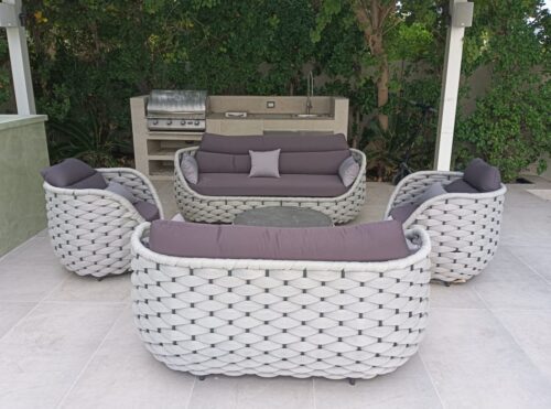 Comfort Rope Articles Leisure Terrace Chair 7 Seaters Sofa Set For Villas photo review