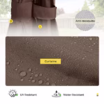 3x3.65m Double Roof Aluminum Gazebo Black - Image 5