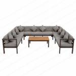 Swin U Shape 12 Seater Outdoor Garden Sofa Set – Aluminum Frame, Weather-Resistant Fabric - Image 2