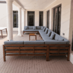 Swin U Shape 12 Seater Outdoor Garden Sofa Set – Aluminum Frame, Weather-Resistant Fabric - Image 4