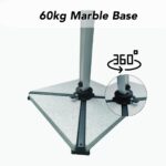 Swin 3.3m Double-Top Medium Roman Umbrella with Detachable Pole – Khaki, 250G Yarn-Dyed Fabric - Image 3