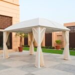 3x4m Rectangular Roof Aluminum Gazebo White