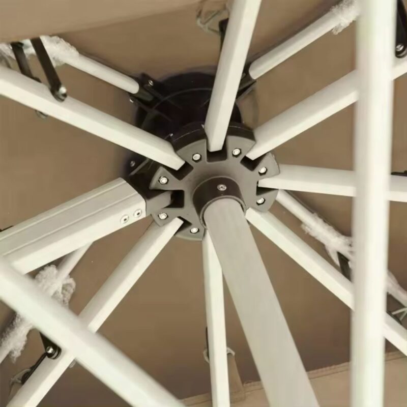 3-meter Diameter Outdoor Garden Umbrella Side Pole  Heavy Duty  Double Roof Cantilever Parasol - Image 4