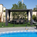 Swin Modern Aluminum Frame Louver Pergola Tent 3x4M with Manual Opening Roof –  Black - Image 8