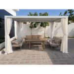 Swin Modern Aluminum Frame Louver Pergola Tent 3x4M with Manual Opening Roof – Outdoor Garden & Patio Shade - Image 7