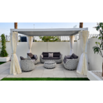 Swin Modern Aluminum Frame Louver Pergola Tent 3x4M with Manual Opening Roof – Outdoor Garden & Patio Shade - Image 8