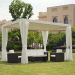 Swin Modern Aluminum Frame Louver Pergola Tent 3x4M with Manual Opening Roof – Outdoor Garden & Patio Shade - Image 2