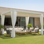 Swin Modern Aluminum Frame Louver Pergola Tent 3x4M with Manual Opening Roof – Outdoor Garden & Patio Shade