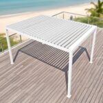 Swin Modern Aluminum Frame Louver Pergola Tent 3x4M with Manual Opening Roof – Outdoor Garden & Patio Shade - Image 3