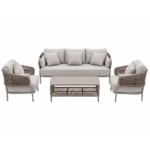Swin Patio Lounge Sofa Set – 5-Seater with Comfy Cushions - Image 3