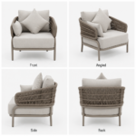 Swin Patio Lounge Sofa Set – 5-Seater with Comfy Cushions - Image 5