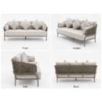 Swin Patio Lounge Sofa Set – 5-Seater with Comfy Cushions - Image 6