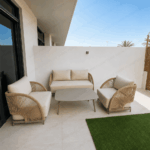 Swin Outdoor Sofa Set Coffee Table – Aluminum Frame - Image 8