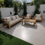 SWIN Aluminum Frame Outdoor Sofa Set 1+1+3 with Coffee Table & Side Table - Image 6