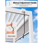 Swin Manual Textilene Pergola with Roller Blinds 3x4m – 4 Panel Outdoor Sun Shade - Image 7