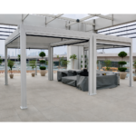 Swin Manual Textilene Pergola with Roller Blinds 3x4m – 4 Panel Outdoor Sun Shade - Image 9