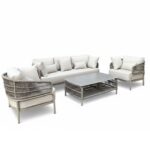 Swin Patio Lounge Sofa Set – 5-Seater with Comfy Cushions - Image 2