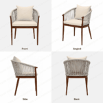 Swin Patio Aluminium Chair With Cushion - Image 3