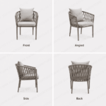 Swin Aluminum Frame WPC 4-Seater Outdoor - Image 5