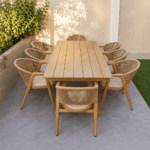 Swin Aluminum Rope Chair in Wooden Design - Image 5