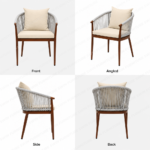 Swin Patio Aluminium Chair With Cushion - Image 4