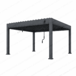 Swin Manual Textilene Pergola with Roller Blinds 3x4m – 4 Panel Outdoor Sun Shade - Image 2