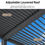 Swin Manual Textilene Pergola with Roller Blinds 3x4m – 4 Panel Outdoor Sun Shade - Image 6