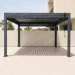Swin Manual Textilene Pergola with Roller Blinds 3x4m – 4 Panel Outdoor Sun Shade - Image 2