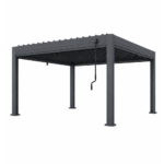 Swin Manual Textilene Pergola with Roller Blinds 3x4m – 4 Panel Outdoor Sun Shade - Image 2