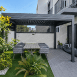 Swin Manual Textilene Pergola with Roller Blinds 3x4m – 4 Panel Outdoor Sun Shade - Image 3
