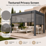 Swin Manual Textilene Pergola with Roller Blinds 3x4m – 4 Panel Outdoor Sun Shade - Image 5