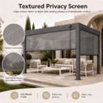 Swin Manual Textilene Pergola with Roller Blinds 3x4m – 4 Panel Outdoor Sun Shade - Image 6