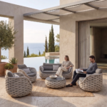 Comfort Rope Articles Leisure Terrace Chair 7 Seaters Sofa Set For Villas