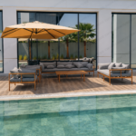 SWIN Premium Outdoor Lounge Set – 7-Seater Aluminum Patio Furniture with Cushions | Luxury Outdoor Sofa Set for Villas, Gardens & Terraces