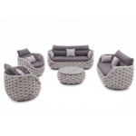 Comfort Rope Articles Leisure Terrace Chair 7 Seaters Sofa Set For Villas - Image 2