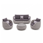 Outdoor Comfort Rope Articles Leisure Terrace Chair Garden Sofas Set for Villa Hotel - Image 2