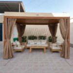Swin 3x4M Wood Grain Aluminum Frame Louver Pergola with Manual Opening Roof - Image 2
