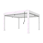 Swin Manual Textilene Pergola with Roller Blinds 3x4m – 4 Panel Outdoor Sun Shade - Image 4