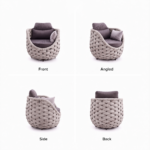 Comfort Rope Articles Leisure Terrace Chair 7 Seaters Sofa Set For Villas - Image 4