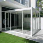 SWIN 3 × 4 m Tempered Glass Pergola with Sliding Glass Panel Doors and Aluminium Frame - Image 5