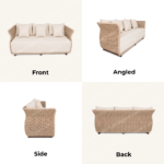 Swin Aluminum & Rope Design Sofa Set 1+1+3 with Coffee Table - Image 7