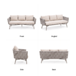 Swin Weaving Rope Aluminum Outdoor Sofa Set - Image 8