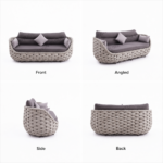 Comfort Rope Articles Leisure Terrace Chair 7 Seaters Sofa Set For Villas - Image 5
