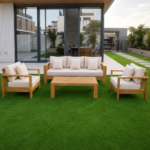 SWIN Aluminum Frame Outdoor Sofa Set 1+1+3 with Coffee Table & Side Table - Image 6