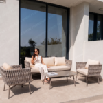 Swin Weaving Rope Aluminum Outdoor Sofa Set - Image 3