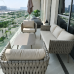 Swin Weaving Rope Aluminum Outdoor Sofa Set - Image 6