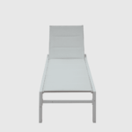 Swin Luxury Aluminum Frame Sunbed with Polyester & Sponge - Durable Outdoor Lounger in White - Image 2