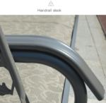 SWIN 3-Seater Outdoor Garden Swing Chair with Steel Frame, Polyester Canopy & Textilene Cushion Seat - Image 7
