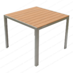 Aluminum & PVC Dining Table Brown and Grey